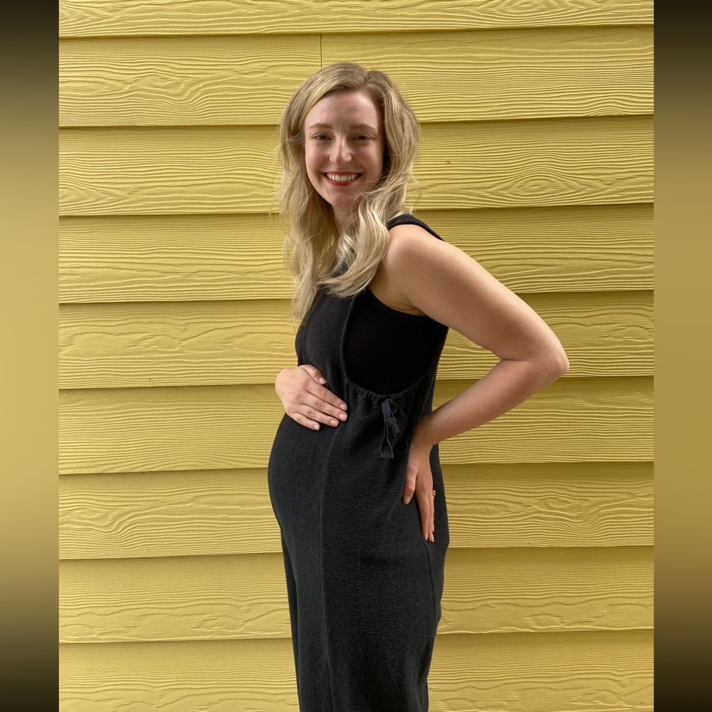 Madewell black jumpsuit. Crop wide leg. Bows tied on the sides size medium
